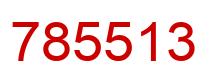Number 785513 red image