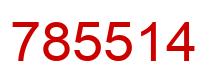 Number 785514 red image