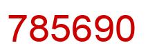 Number 785690 red image