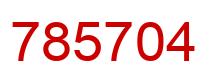 Number 785704 red image