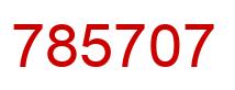 Number 785707 red image