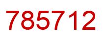 Number 785712 red image