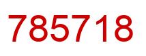 Number 785718 red image