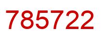 Number 785722 red image
