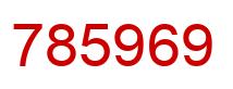 Number 785969 red image