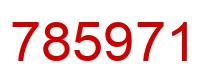 Number 785971 red image