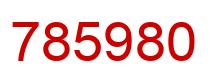 Number 785980 red image