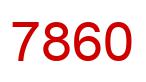 Number 7860 red image