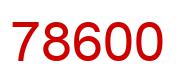 Number 78600 red image