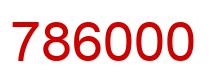 Number 786000 red image