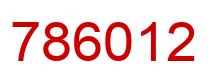 Number 786012 red image