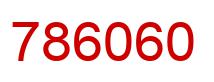 Number 786060 red image