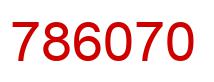 Number 786070 red image