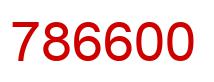 Number 786600 red image