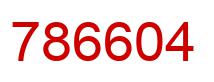 Number 786604 red image