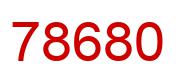 Number 78680 red image