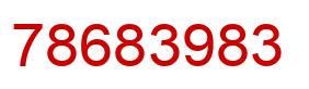 Number 78683983 red image
