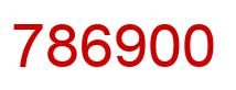 Number 786900 red image