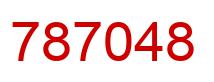 Number 787048 red image
