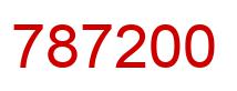 Number 787200 red image