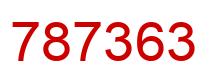 Number 787363 red image