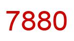 Number 7880 red image