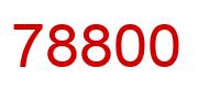 Number 78800 red image