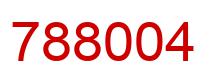 Number 788004 red image