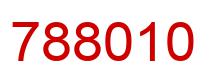 Number 788010 red image