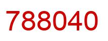 Number 788040 red image