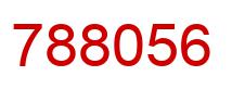 Number 788056 red image
