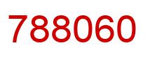 Number 788060 red image
