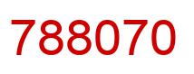 Number 788070 red image