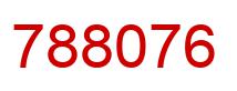 Number 788076 red image