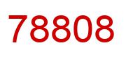 Number 78808 red image