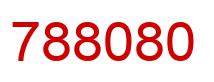 Number 788080 red image