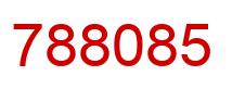 Number 788085 red image