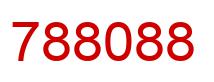 Number 788088 red image