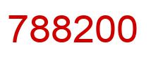 Number 788200 red image