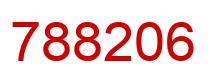 Number 788206 red image