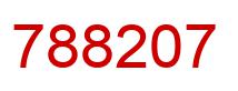 Number 788207 red image