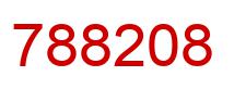 Number 788208 red image