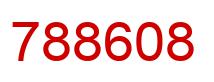 Number 788608 red image