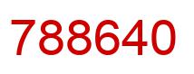 Number 788640 red image