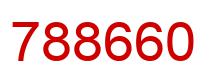 Number 788660 red image