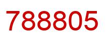 Number 788805 red image