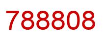 Number 788808 red image