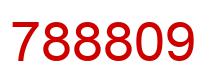 Number 788809 red image