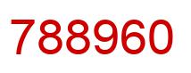Number 788960 red image