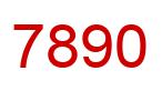 Number 7890 red image